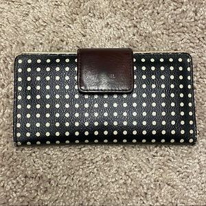 Fossil Black and Cream Polka Dot Wallet